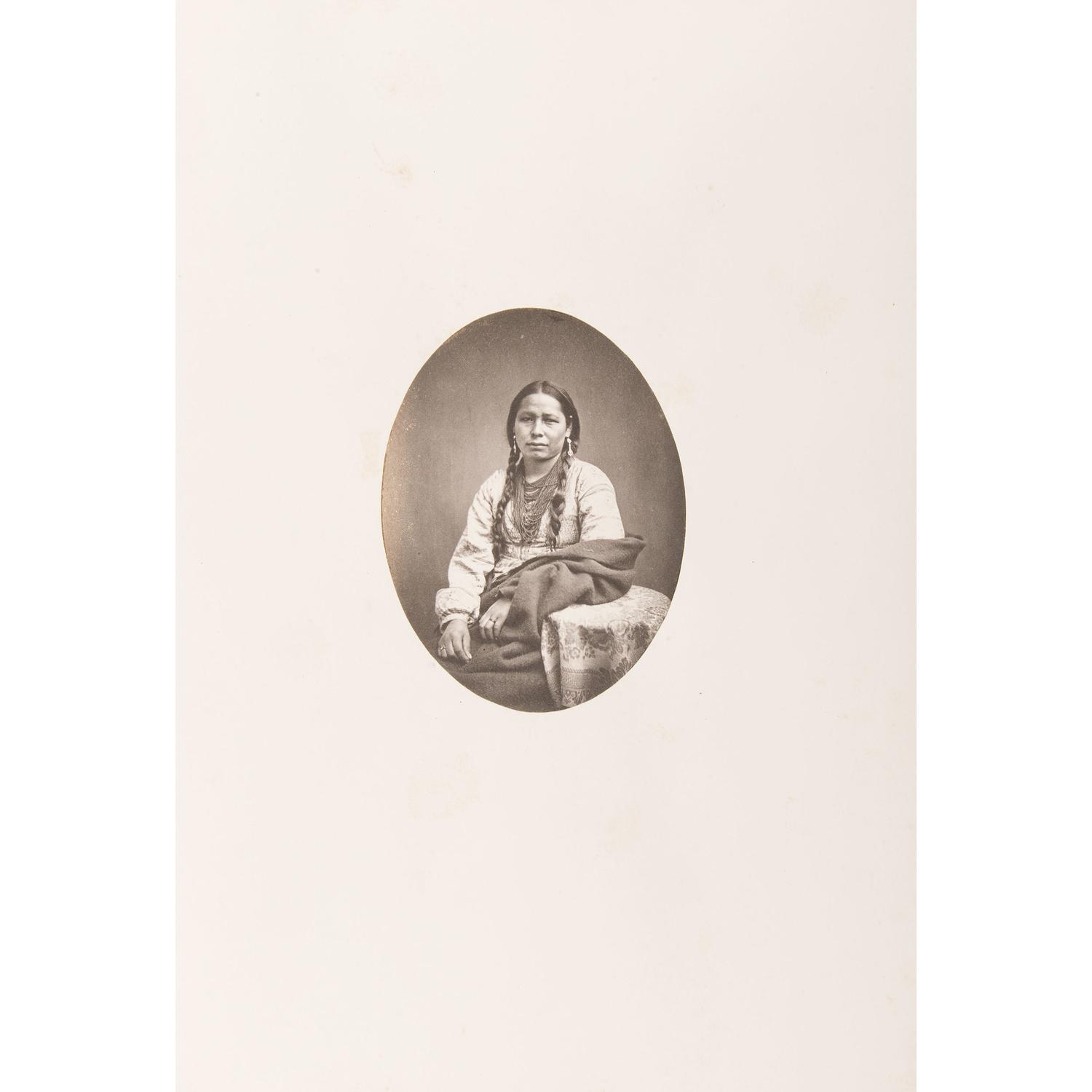 Joel Whitney, Exceptional Album Containing Large Format Photographs of Sioux Involved in the 1862 Minnesota Uprising