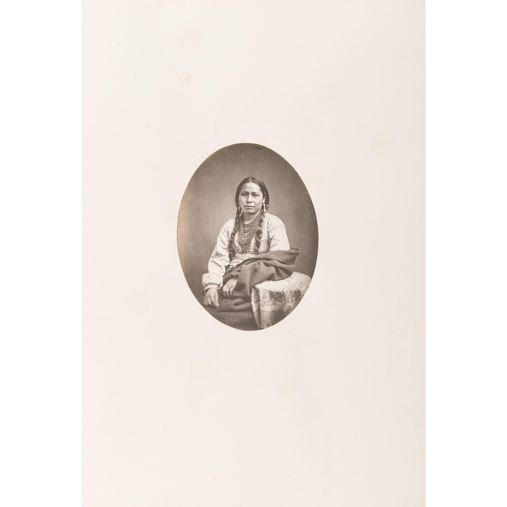 Joel Whitney, Exceptional Album Containing Large Format Photographs of Sioux Involved in the 1862 Minnesota Uprising