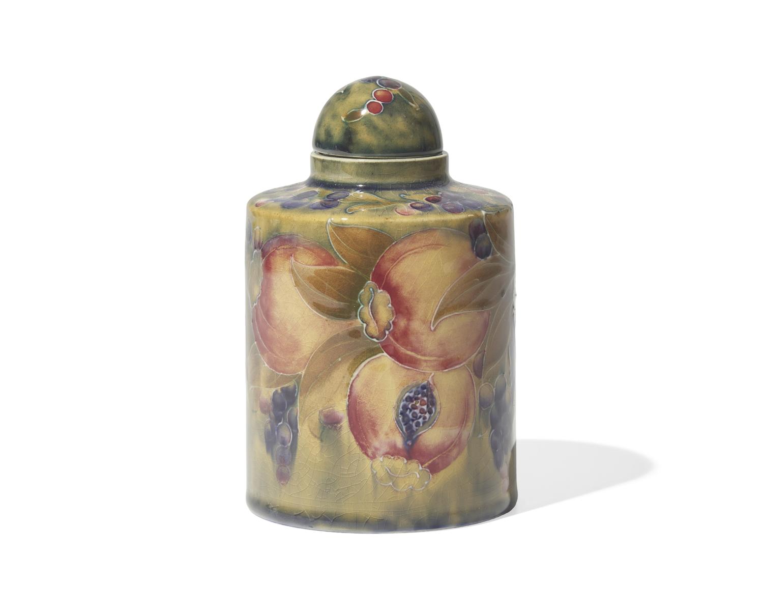 A Moorcroft Pottery 'Pomegranate' Tea Cannister and Cover