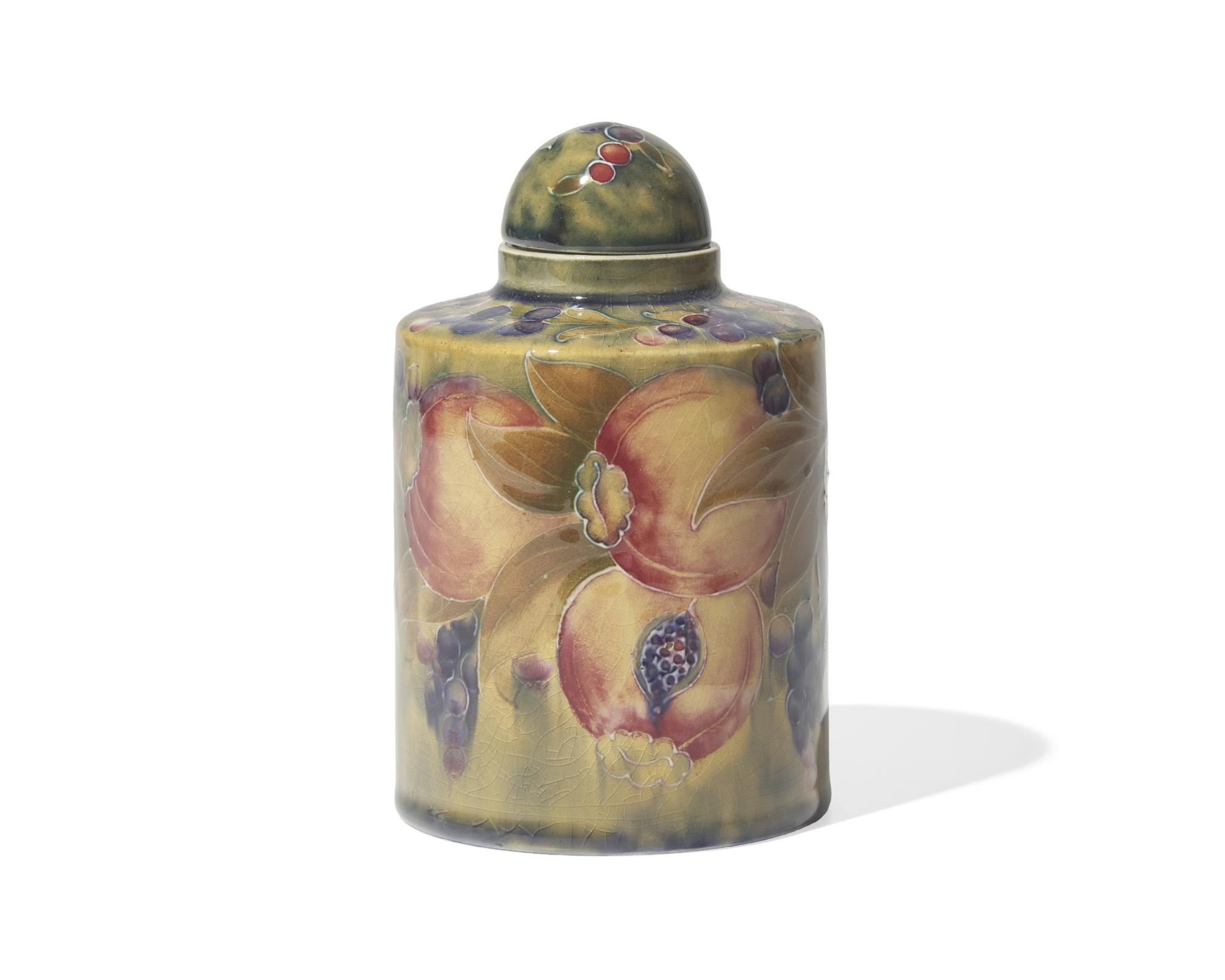 A Moorcroft Pottery 'Pomegranate' Tea Cannister and Cover