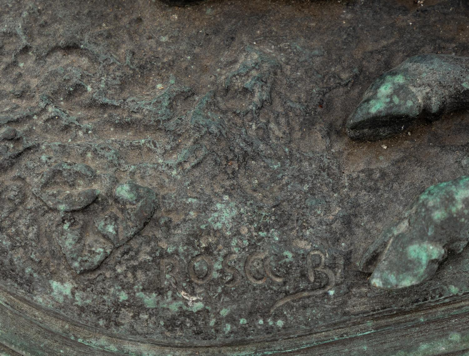 A Bronze Steer by Rosa Bonheur and Bronze Doves by Jules Moigniez