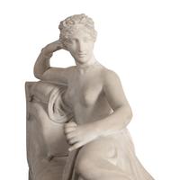 A French Carved Marble Figure of Pauline Bonaparte as Venus Victrix