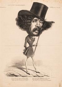 Benjamin Roubaud, (French, 1811-1847), A group of five works: Gavarni, Alphonse Kari, Bérat, Théophile Gautier, and Nodier