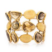 Yvel, Yellow Gold and Smoky Quartz Bracelet