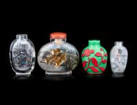Four Chinese Glass Snuff Bottles