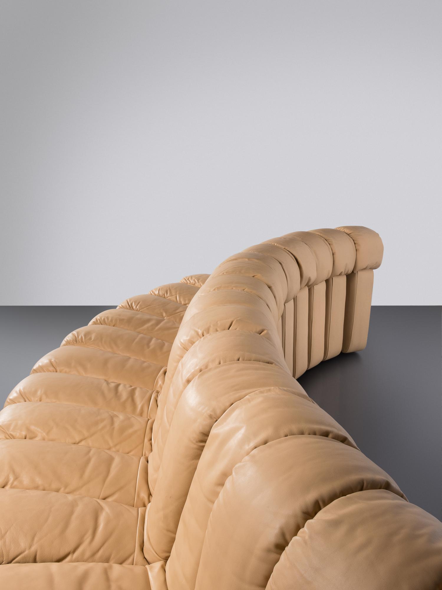 DS-600 'Non Stop' Sectional Sofa, comprising three sections with six pieces each, DeSede - Stendig, Switzerland