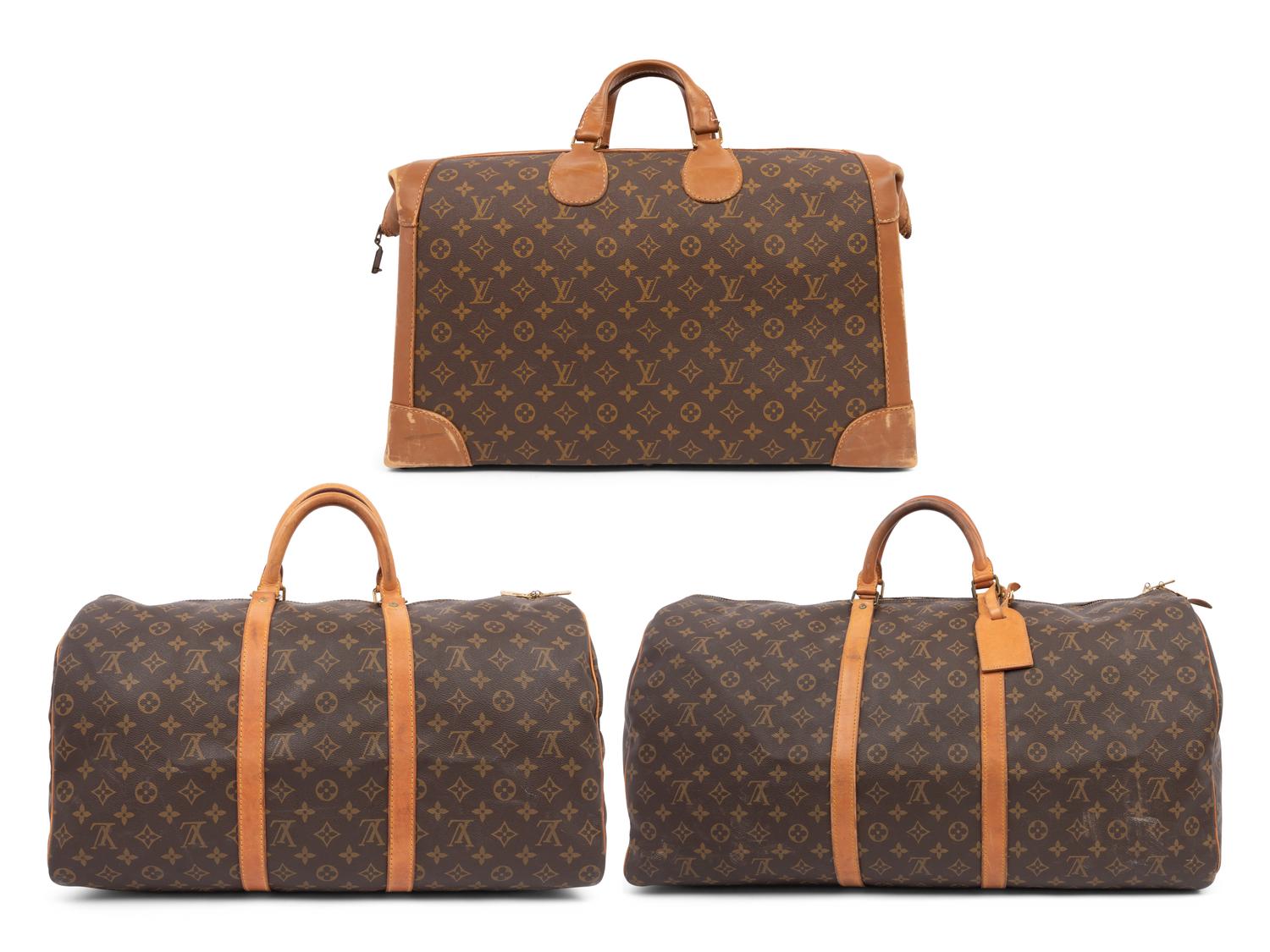Collection of Three Louis Vuitton Monogram Canvas Bags, 1980-90s