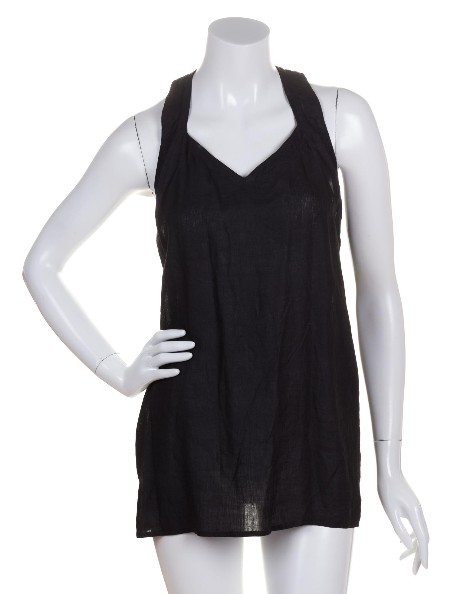 A Gianni Versace Black Linen Tank,
