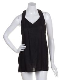 A Gianni Versace Black Linen Tank,