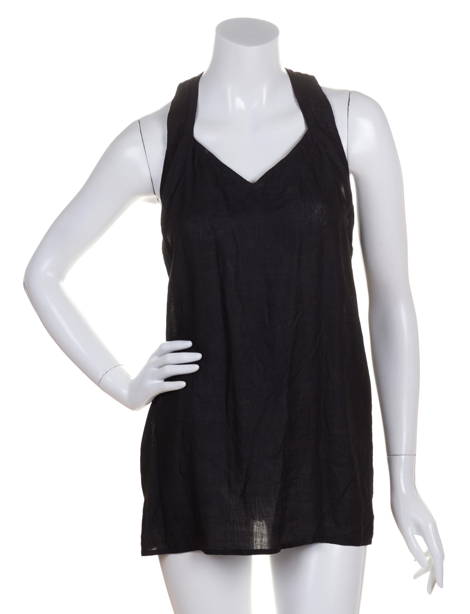 A Gianni Versace Black Linen Tank,