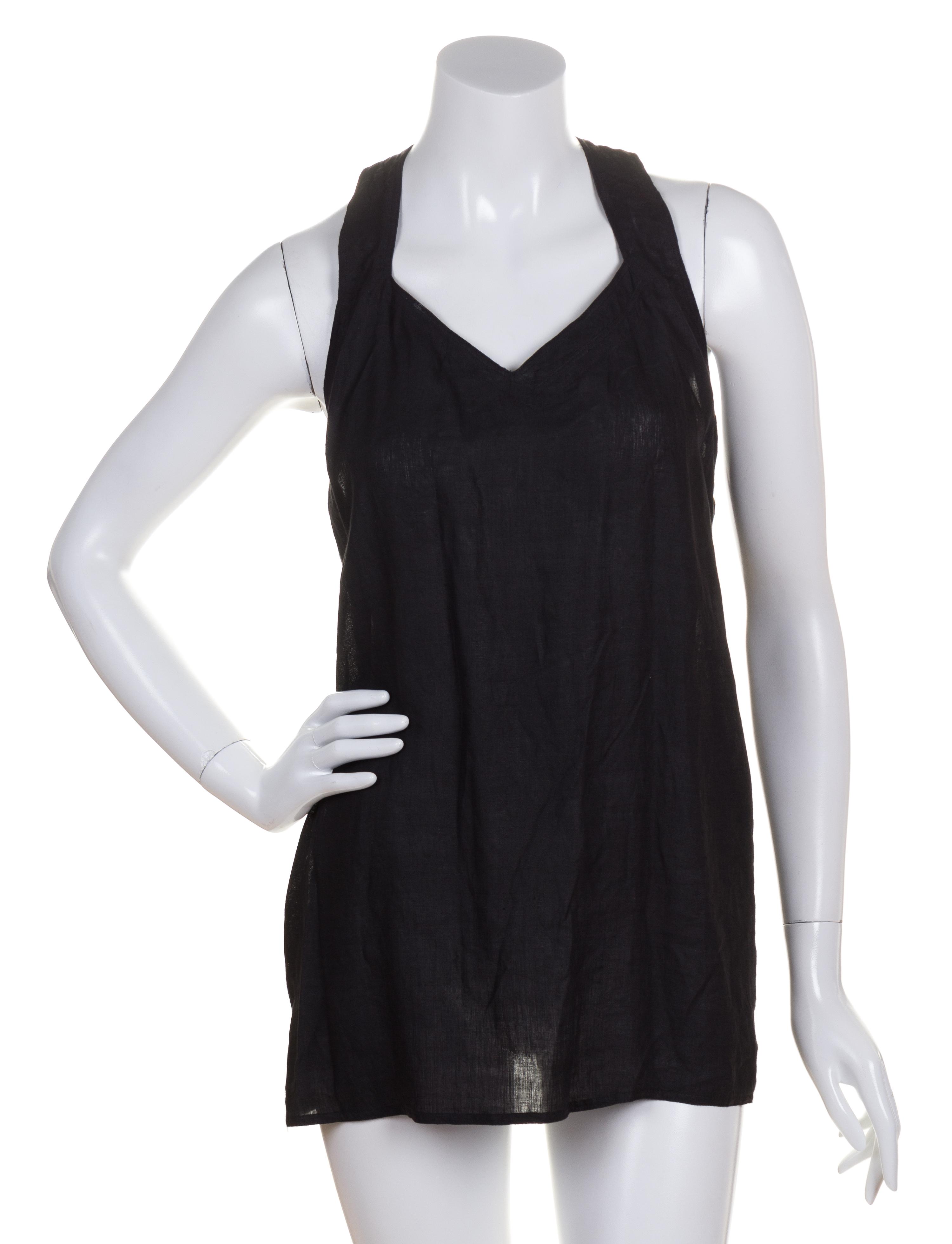 A Gianni Versace Black Linen Tank,