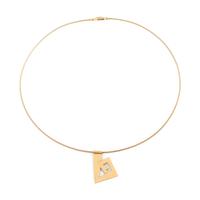 Gold Geometric Pendant, on Chain