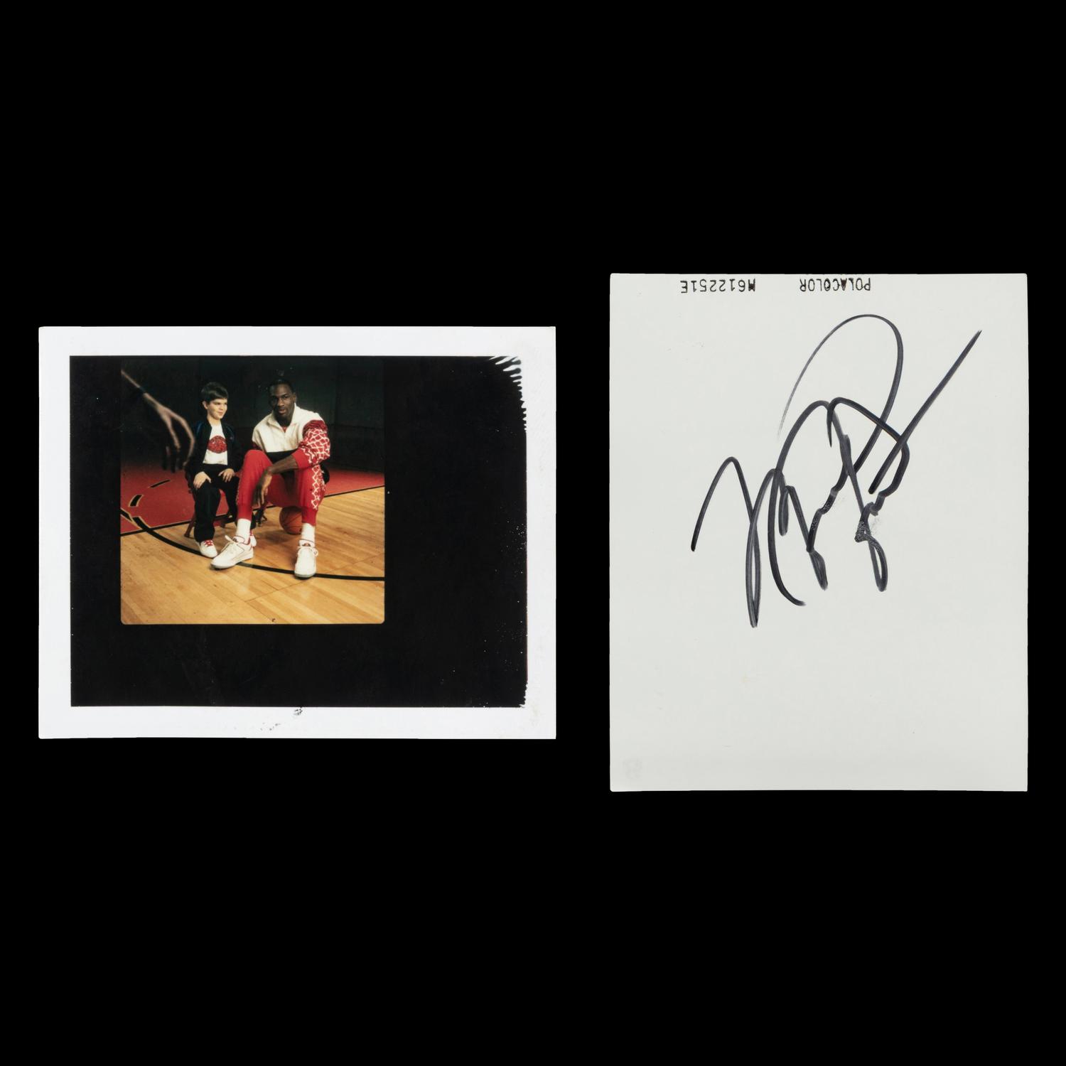 A Michael Jordan Signed Autograph Original Jean Moss Polaroid Proof for McDonalds Acclaimed 1987 Muscular Dystrophy Advertisement (Beckett Authentication Services, Moss Family Letter)