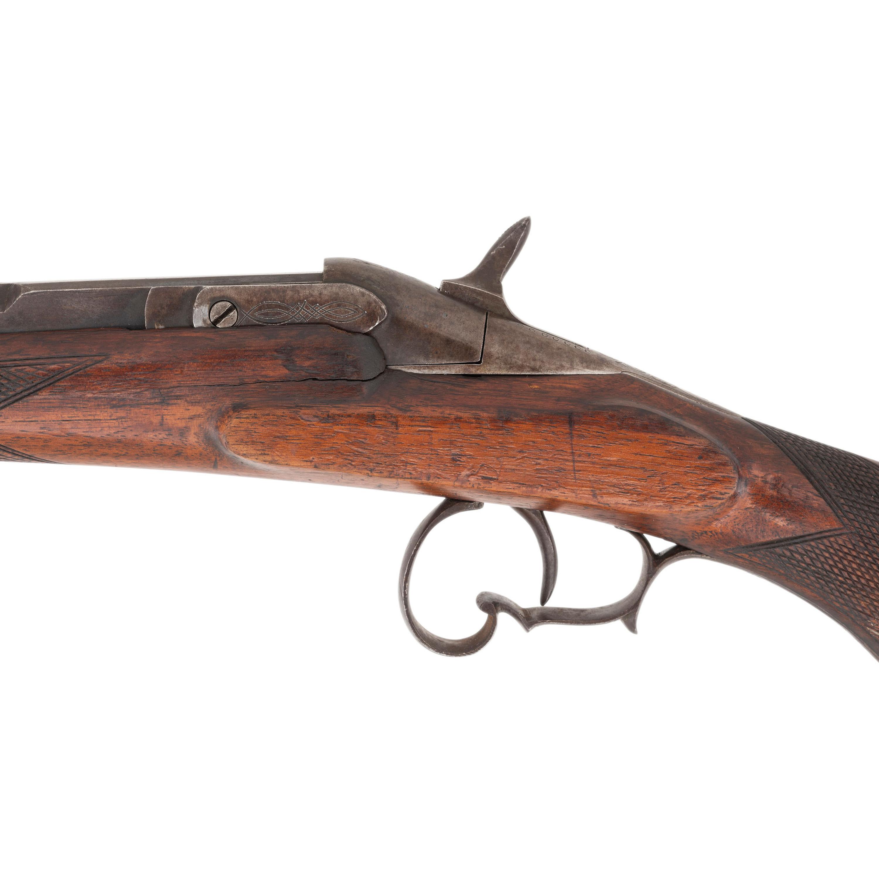 Belgian Warnant Flobert .32 Rimfire Rifle, Reproduction Pepperbox, and Brass Flare Pistol