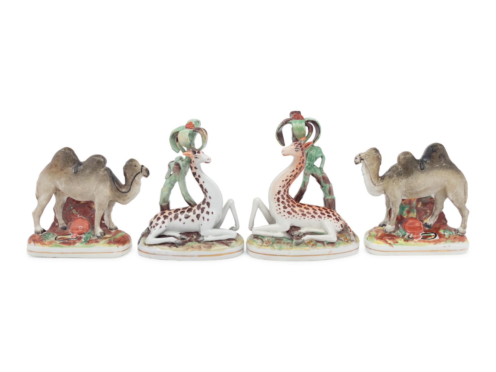 A Group of Four Staffordshire Figures