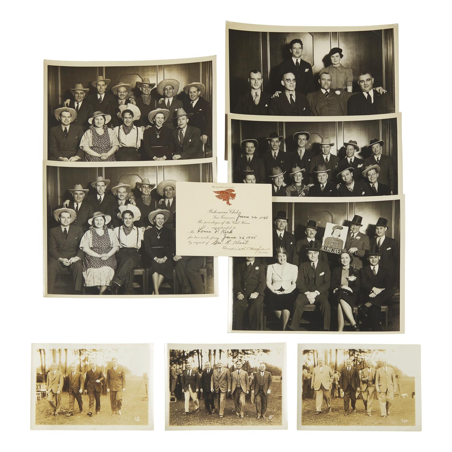 [Americana] Photograph Album of the Bohemian Grove Encampment, 1936, and Other Ephemera