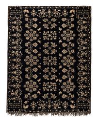 A Squirrel, Rooster, Dove, Dog, Heart and Flower Pattern Jacquard Coverlet