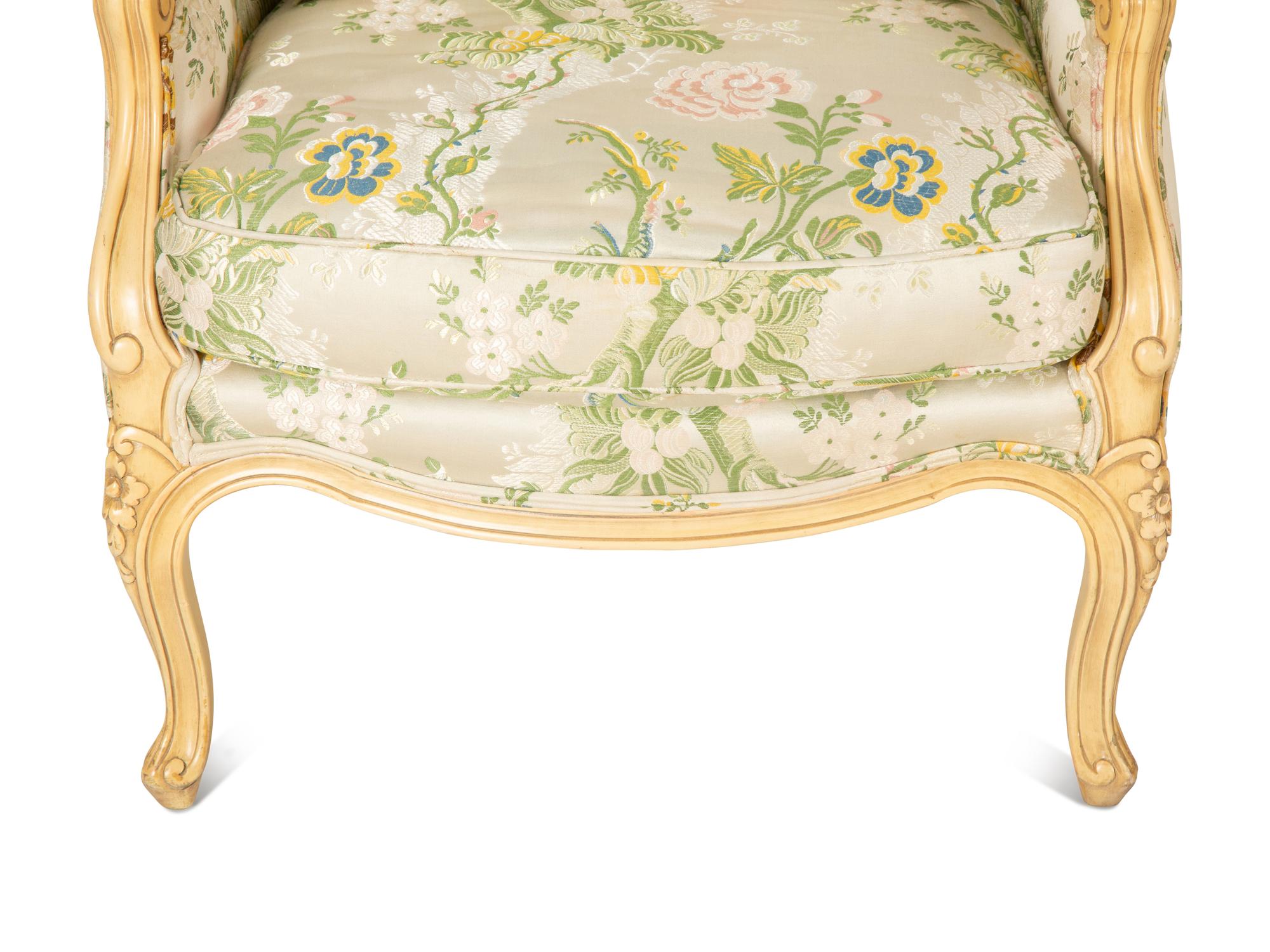 A Pair of Louis XV Style Painted Duchesses Brisees