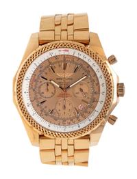 A RARE BREITLING, BENTLEY MOTORS REF. H25362 18K PINK GOLD LIMITED EDITION CHRONOGRAPH WRISTWATCH