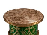 A Pair of Gilt Bronze and Sèvres Style Porcelain Pedestals