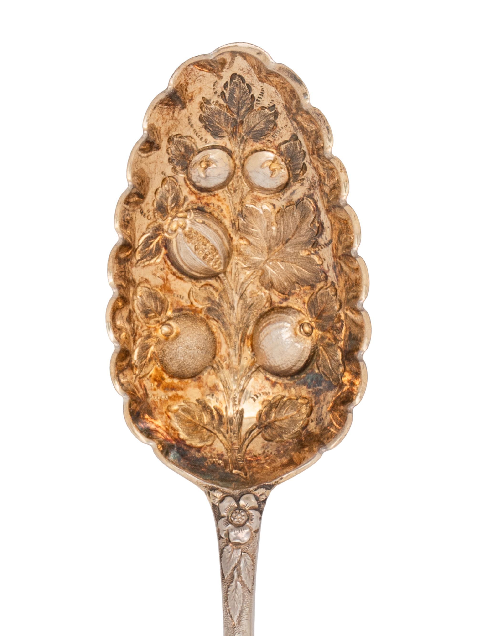 A Pair of George III Silver Berry Spoons
