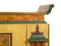 A Chinoiserie-Decorated Carved and Polychrome Painted Chimneypiece