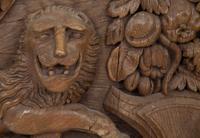 A Continental Carved Walnut Trumeau Panel