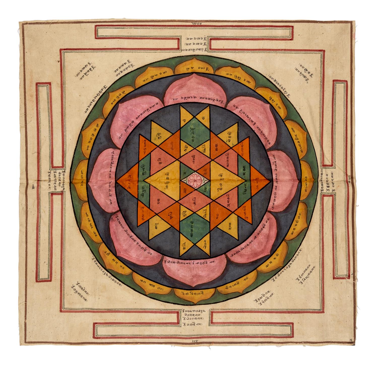 An Indian Painting of a Jain Cosmological Diagram