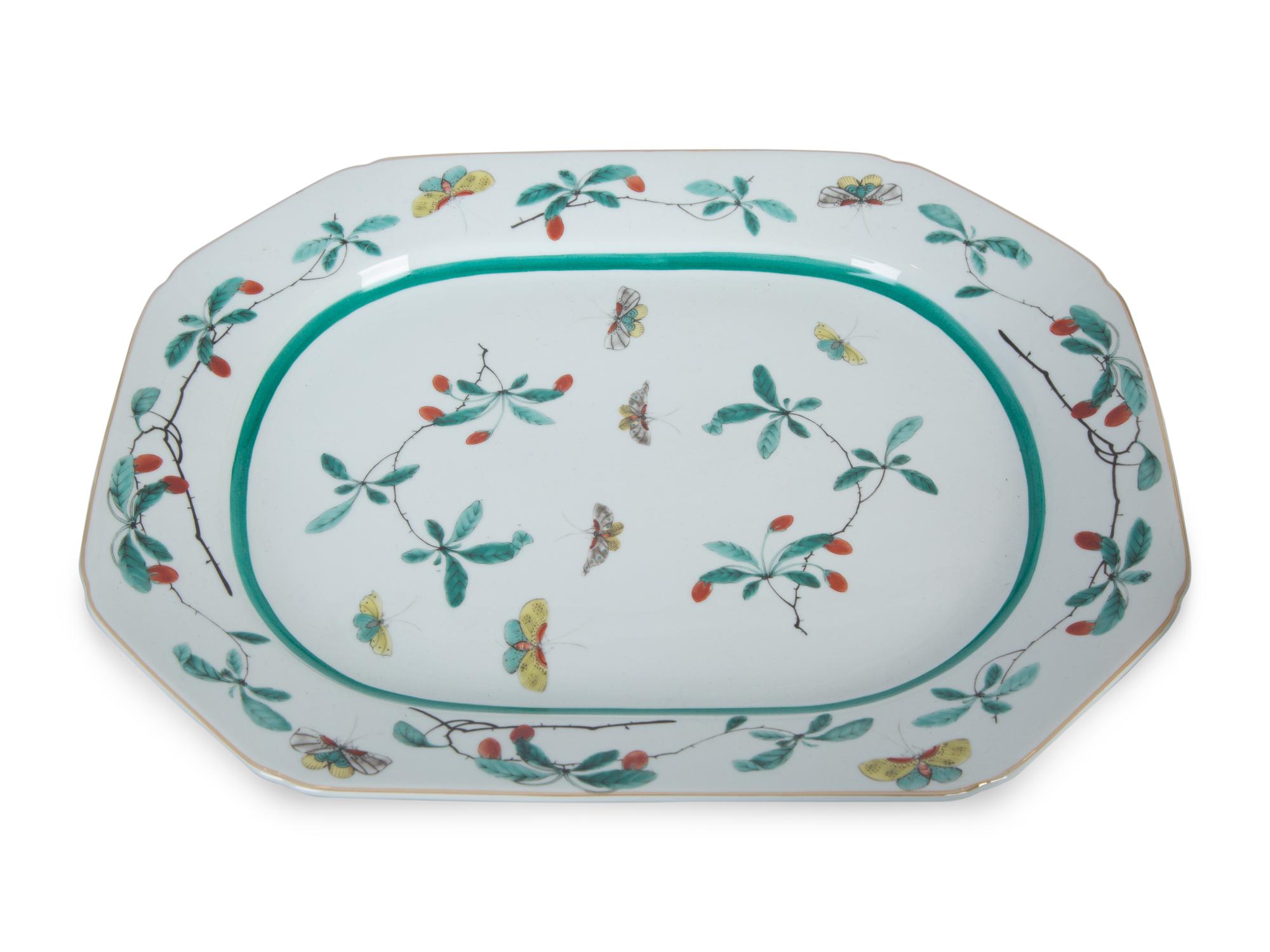 A 62-Piece Mottahedeh Famille Verte Porcelain Part Dinner Service — 20TH/21ST CENTURY