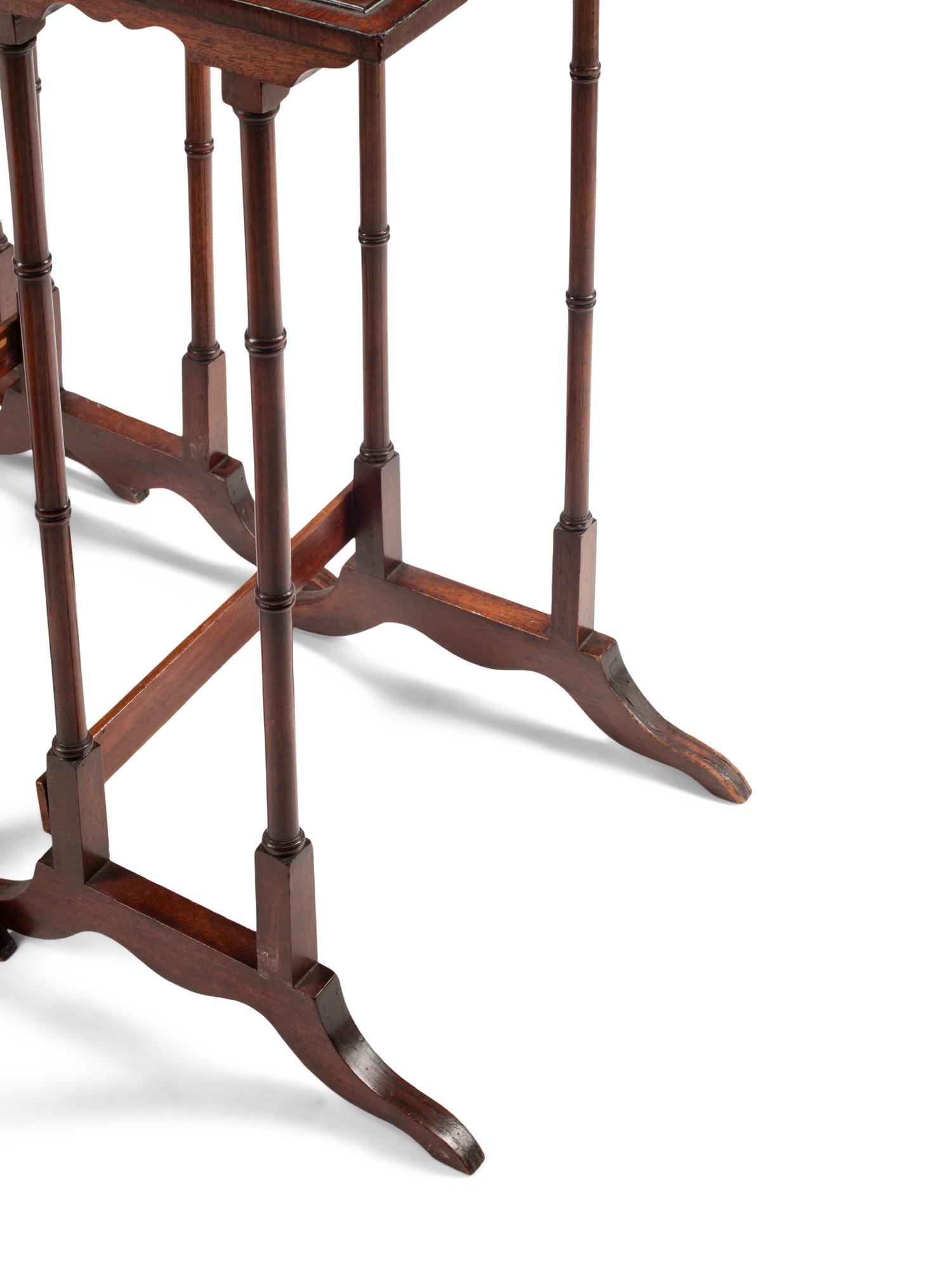 An English Marquetry Four-Stack Table
