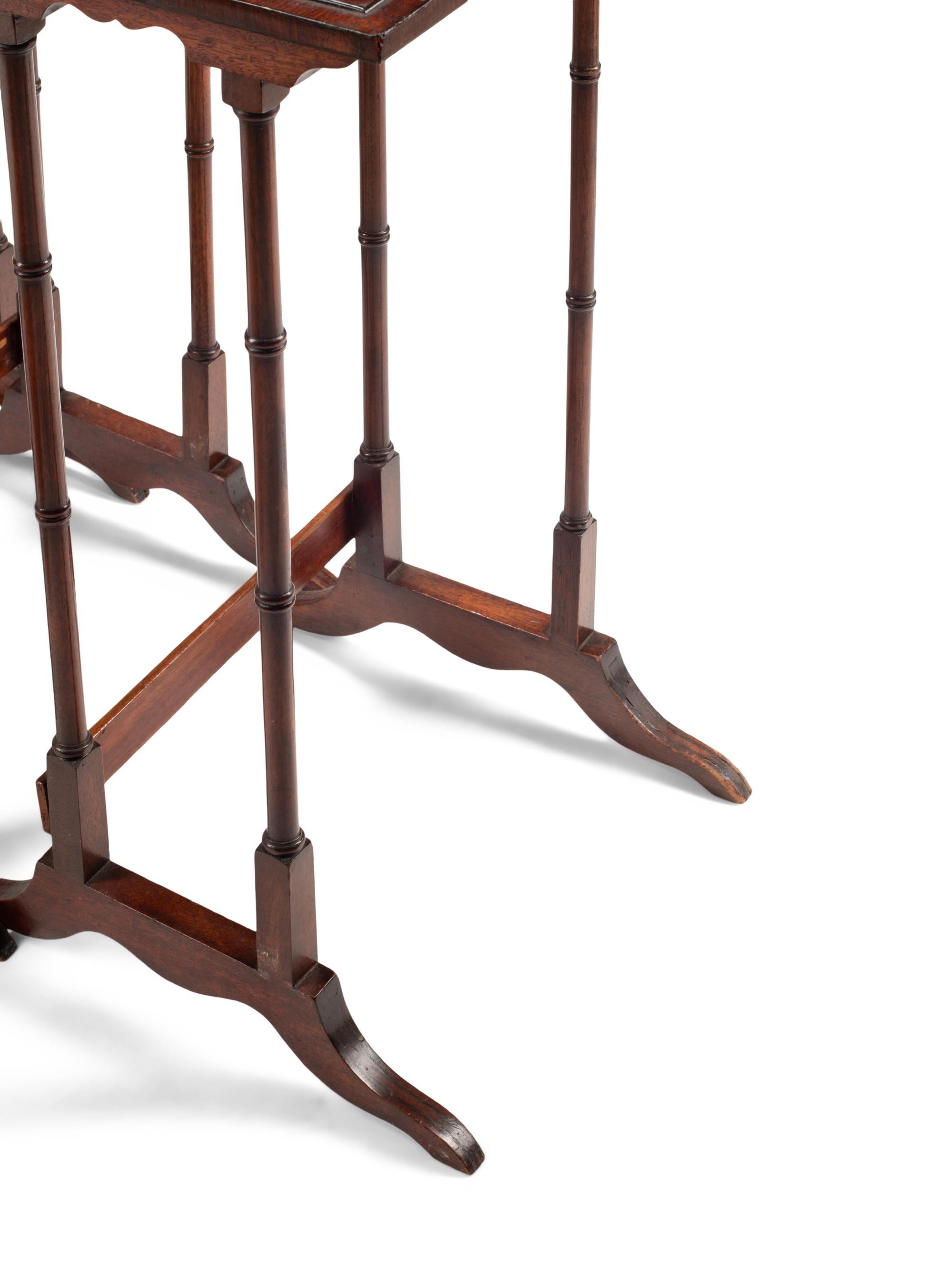An English Marquetry Four-Stack Table
