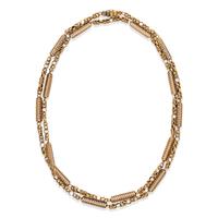 ANTIQUE, YELLOW GOLD FANCY LINK NECKLACE