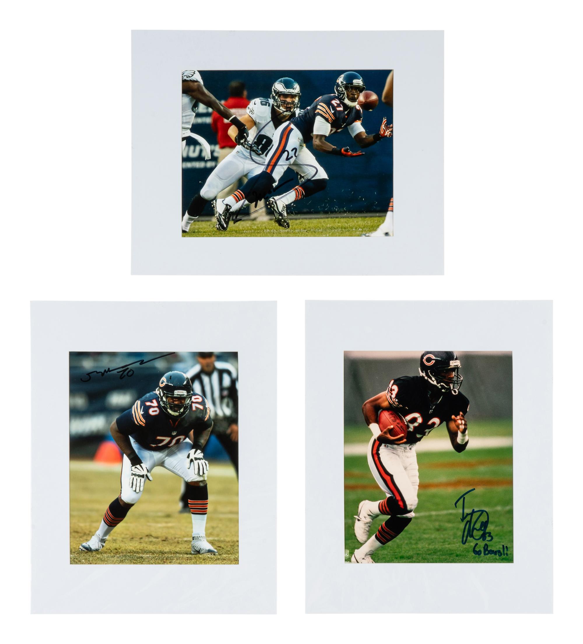 A Large Group of Chicago Bears Signed Autograph Memorabilia Featuring Lance Briggs, Mike Singletary and Otis Wilson