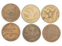 [EARLY PHOTOGRAPHY]. A group of daguerreian tokens incl. Meade Bros., Root & Co., Fitzgibbon, and others.