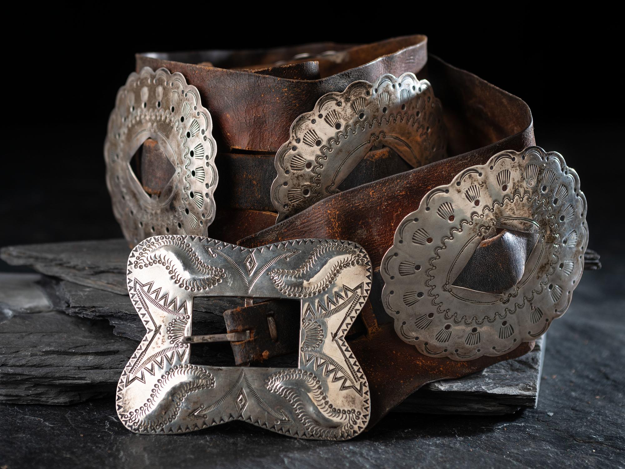 Heavily Stamped Concha Belt