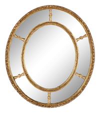 A Near Pair of George III Giltwood Oval Mirrors
