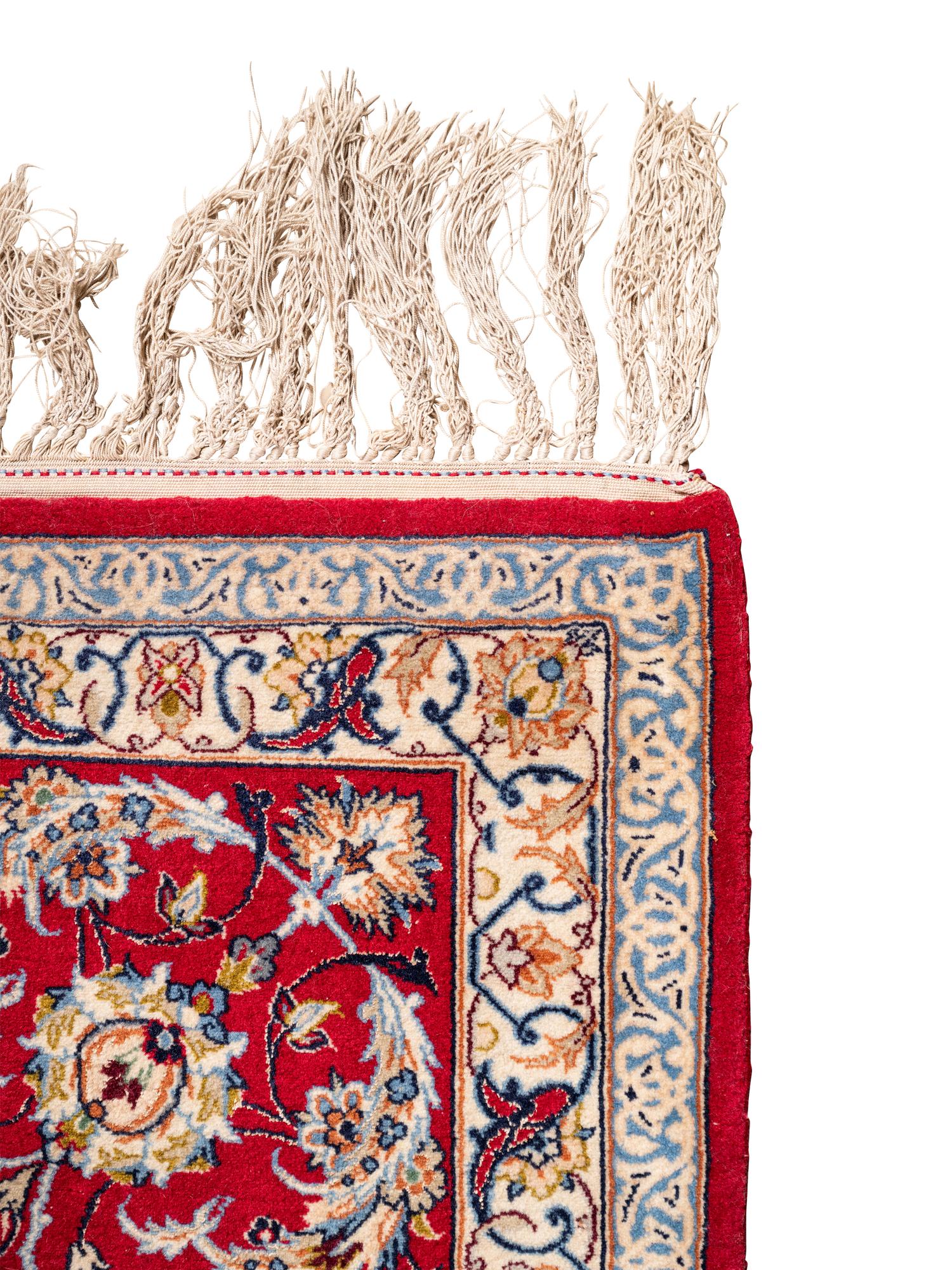 A Sarafian Isfahan Silk and Wool Blend Rug