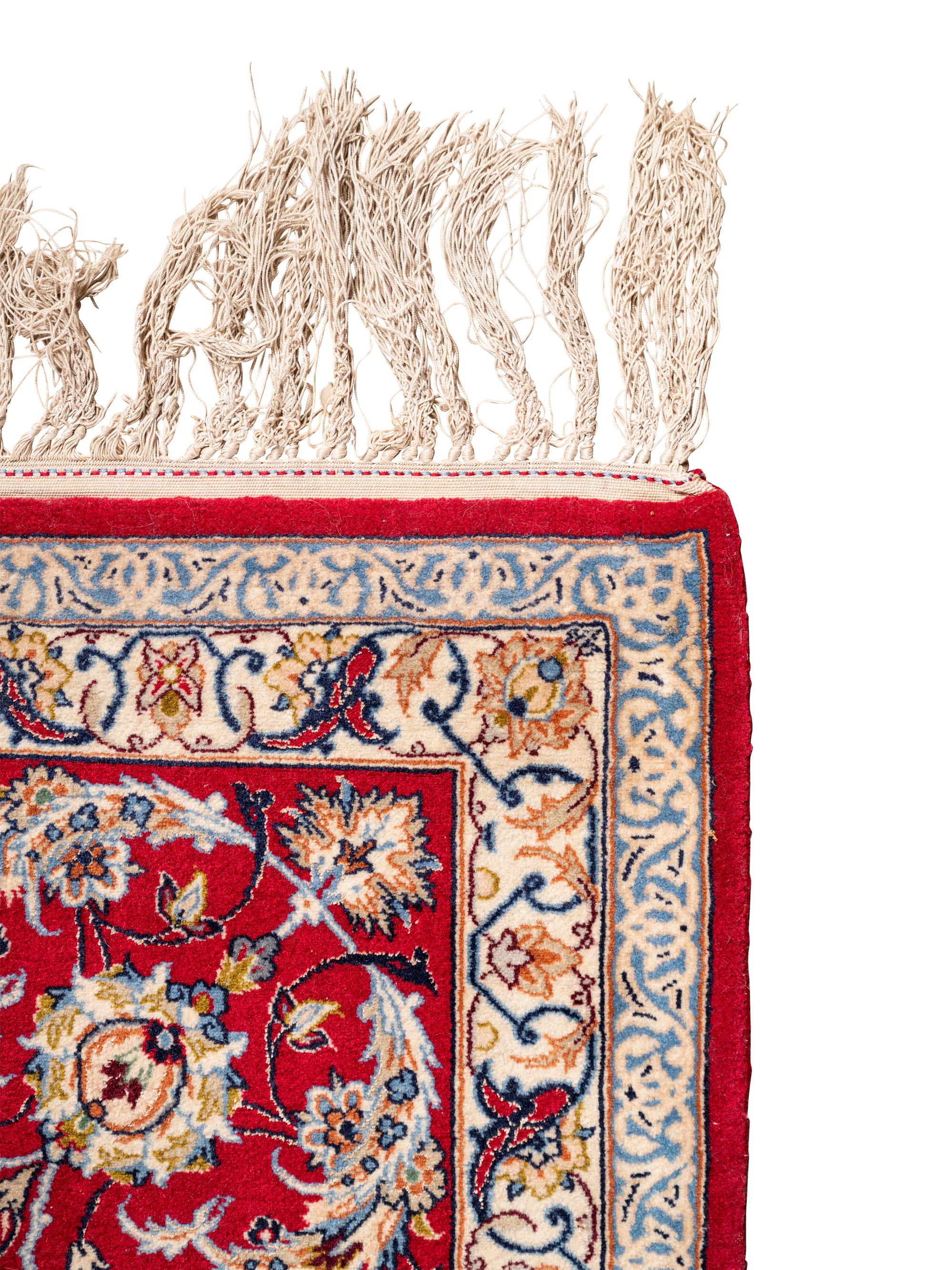 A Sarafian Isfahan Silk and Wool Blend Rug