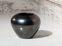 Blackware Pottery Jar, with Gunmetal Finish October 1969
