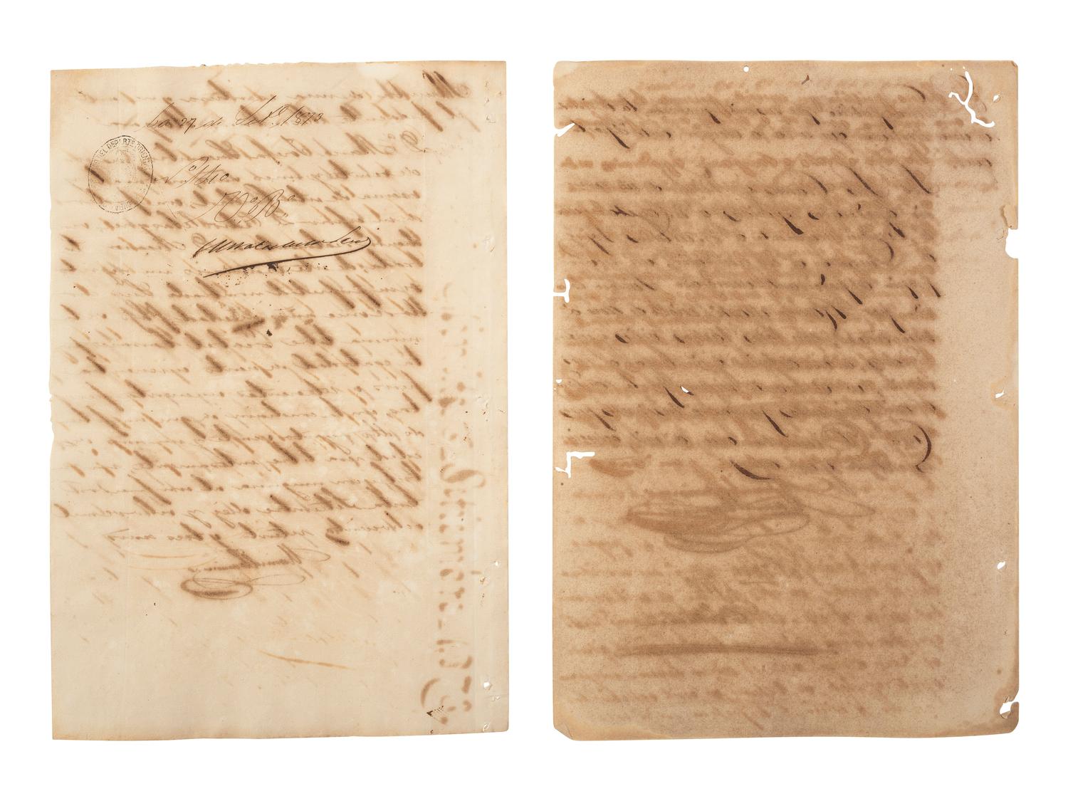 [ENSLAVEMENT & ABOLITION]. A group of 12 documents regarding the sale of enslaved persons in Cuba. 1844-1873.