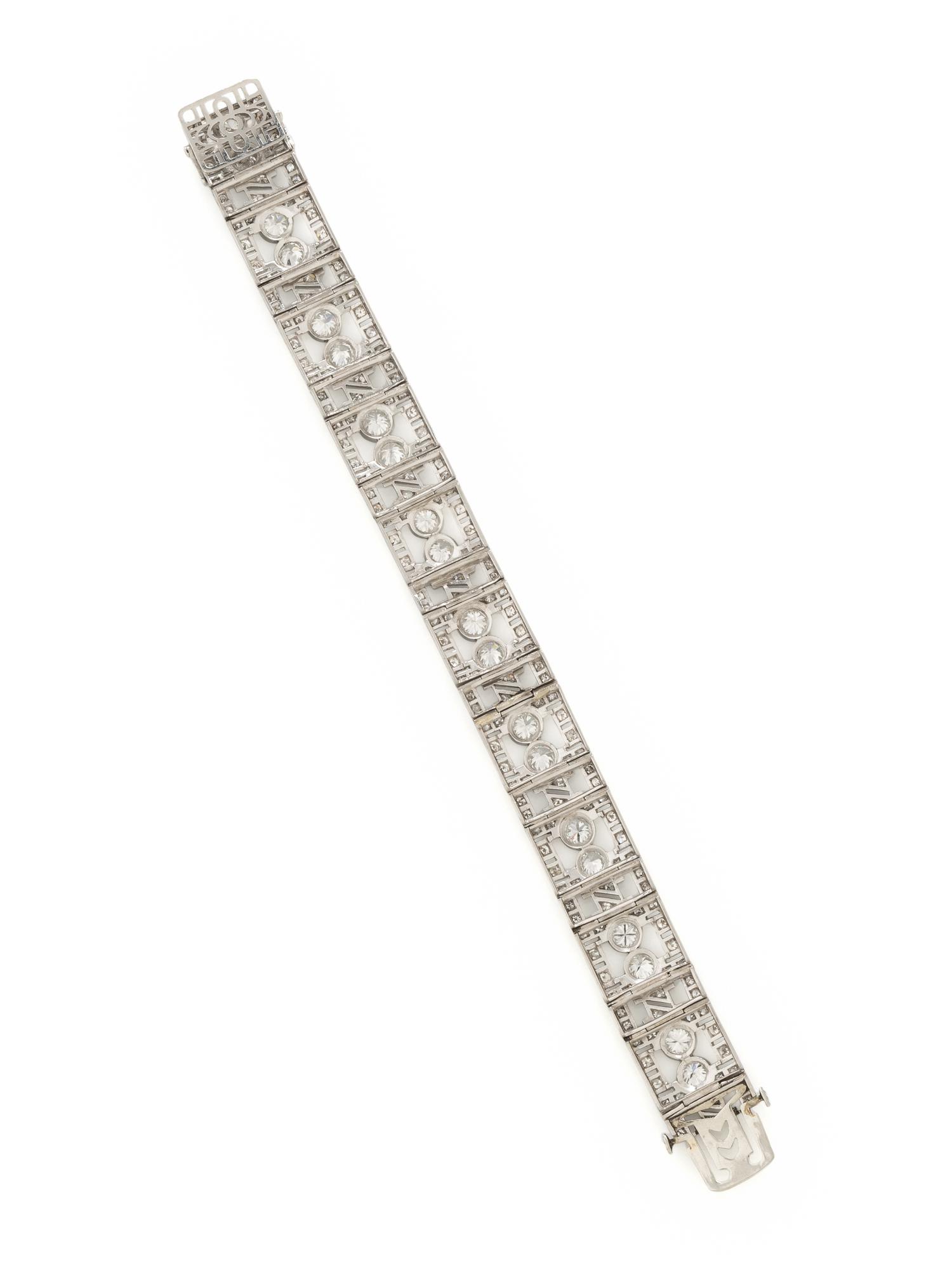PLATINUM AND DIAMOND BRACELET