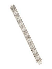 PLATINUM AND DIAMOND BRACELET