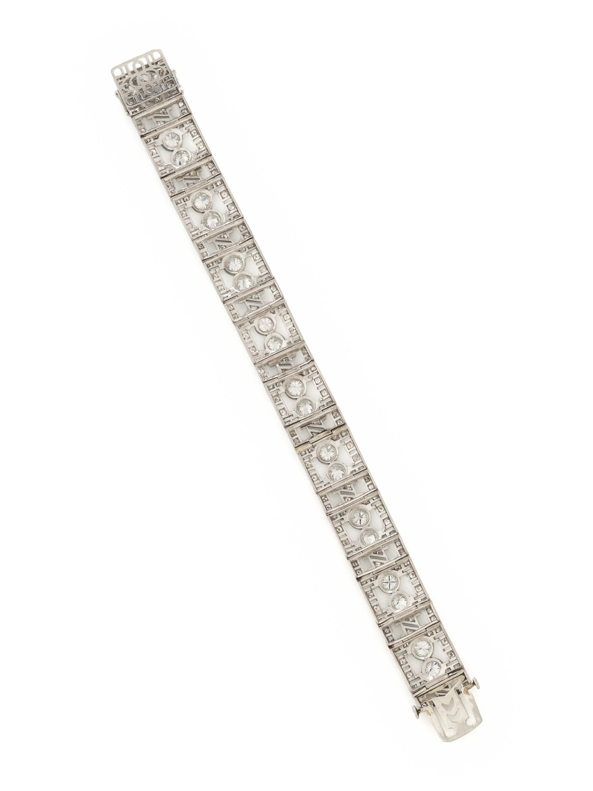 PLATINUM AND DIAMOND BRACELET