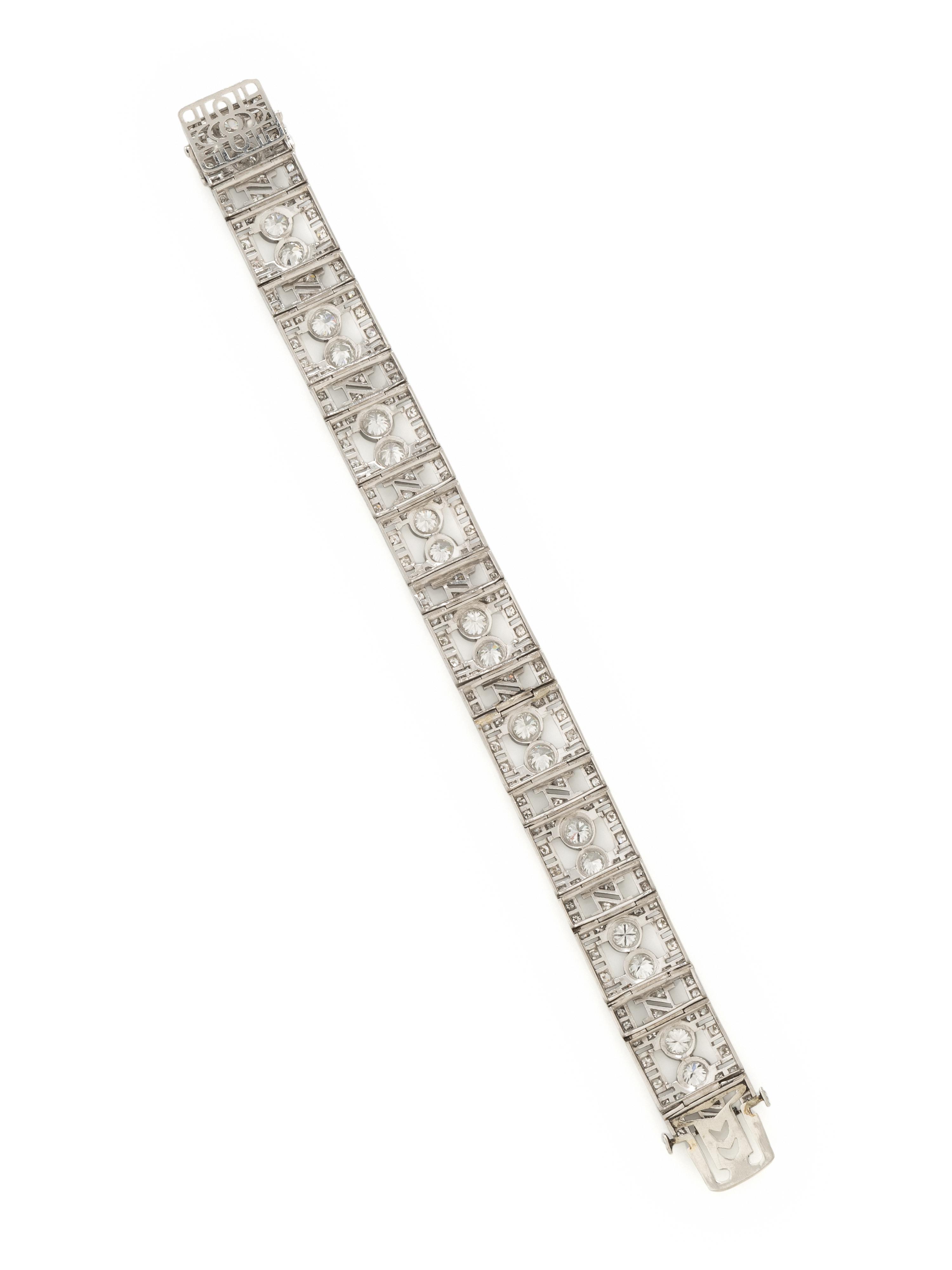 PLATINUM AND DIAMOND BRACELET
