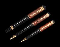 A Montblanc Limited Edition Friedrich Schiller Fountain Pen, Rollerball Pen and Mechanical Pencil Set