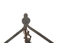 A Mizner Spanish Baroque Style Wrought Bell on Stand