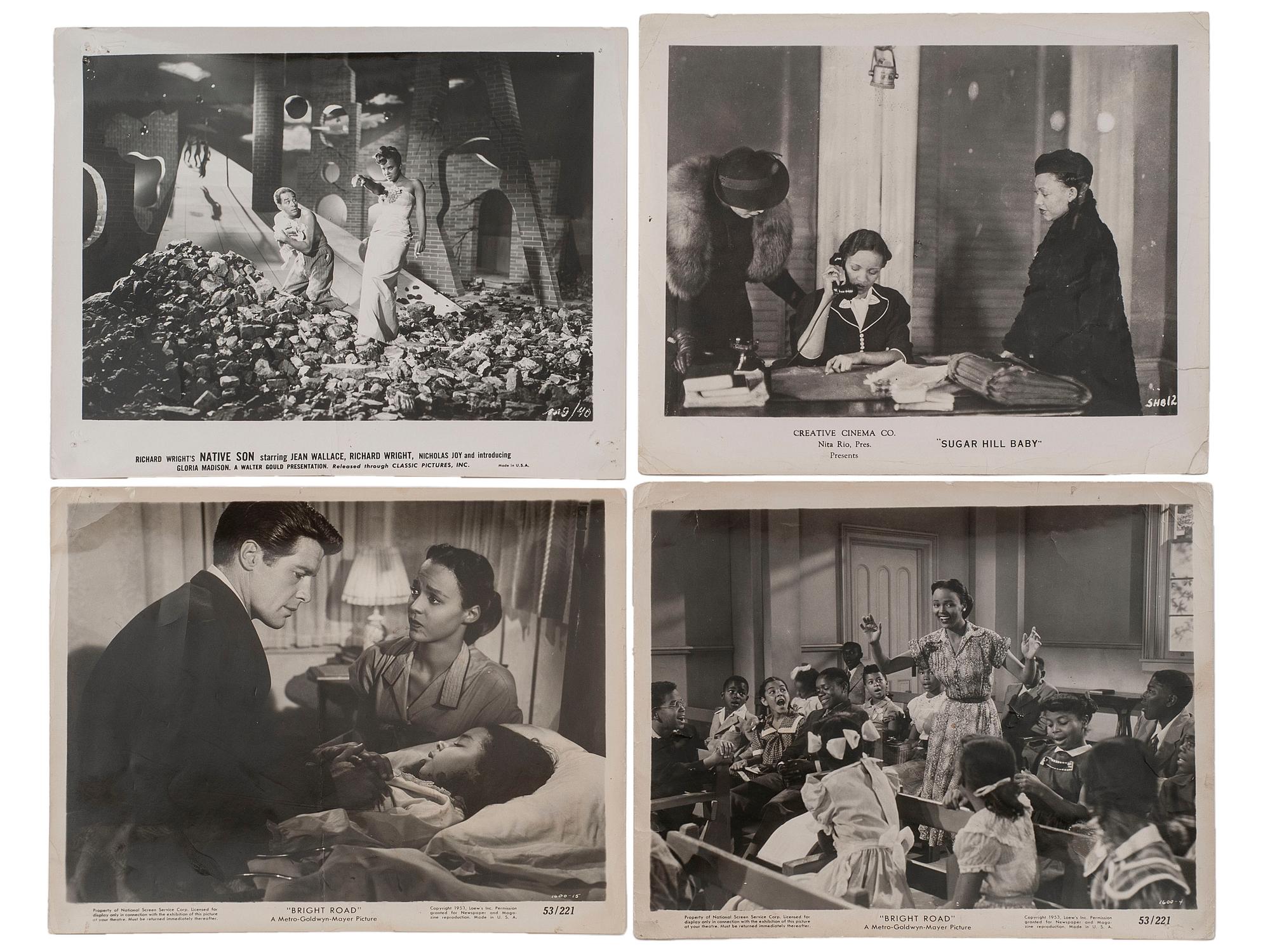 [FILM]. A group of 22 items, incl. lobby cards and publicity stills for films starring African American casts, comprising: