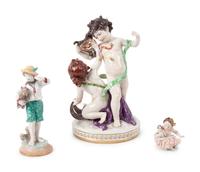 A Group of Capodimonte Porcelain Figures