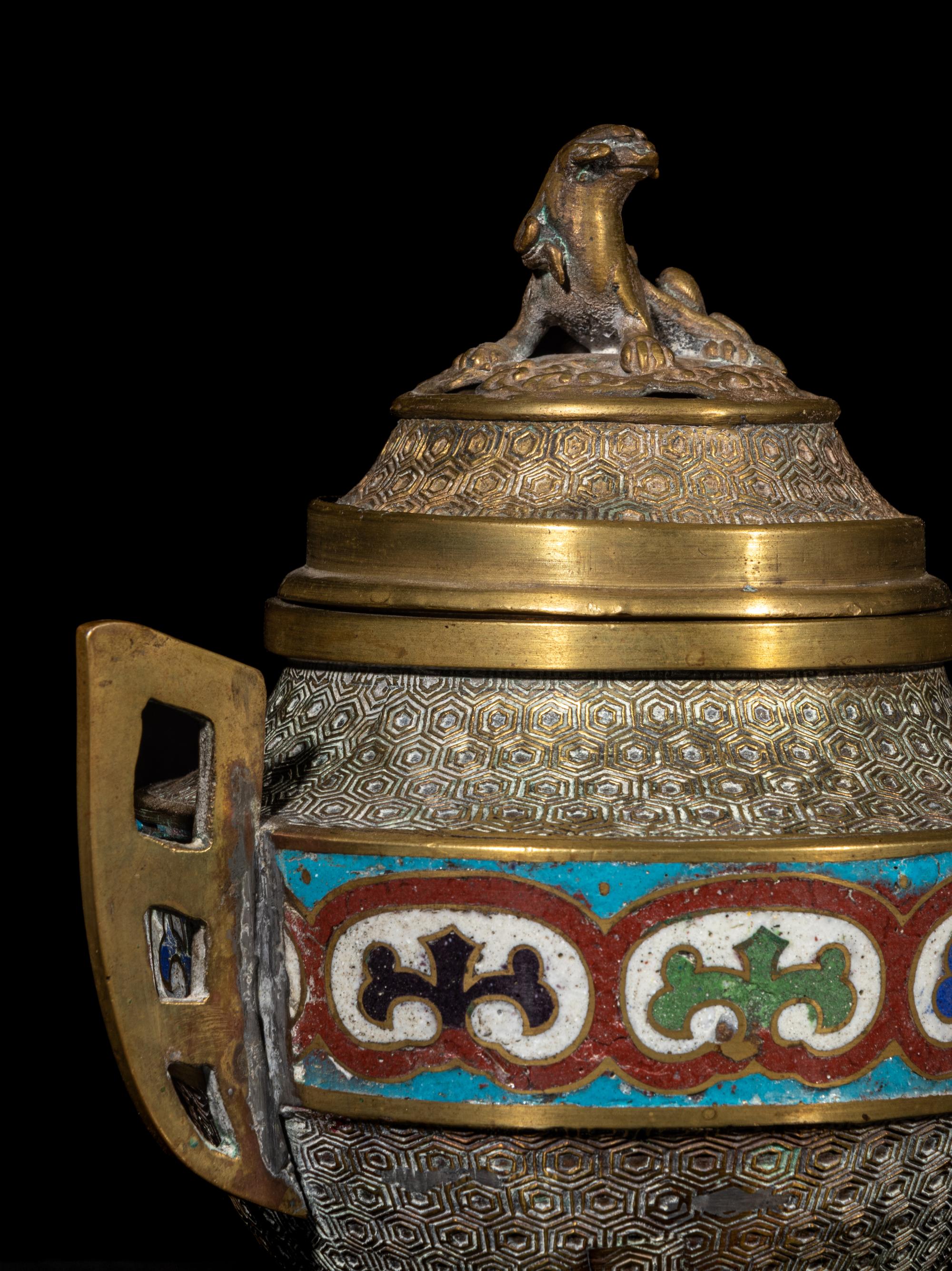 Three Japanese Metal Incense Burners