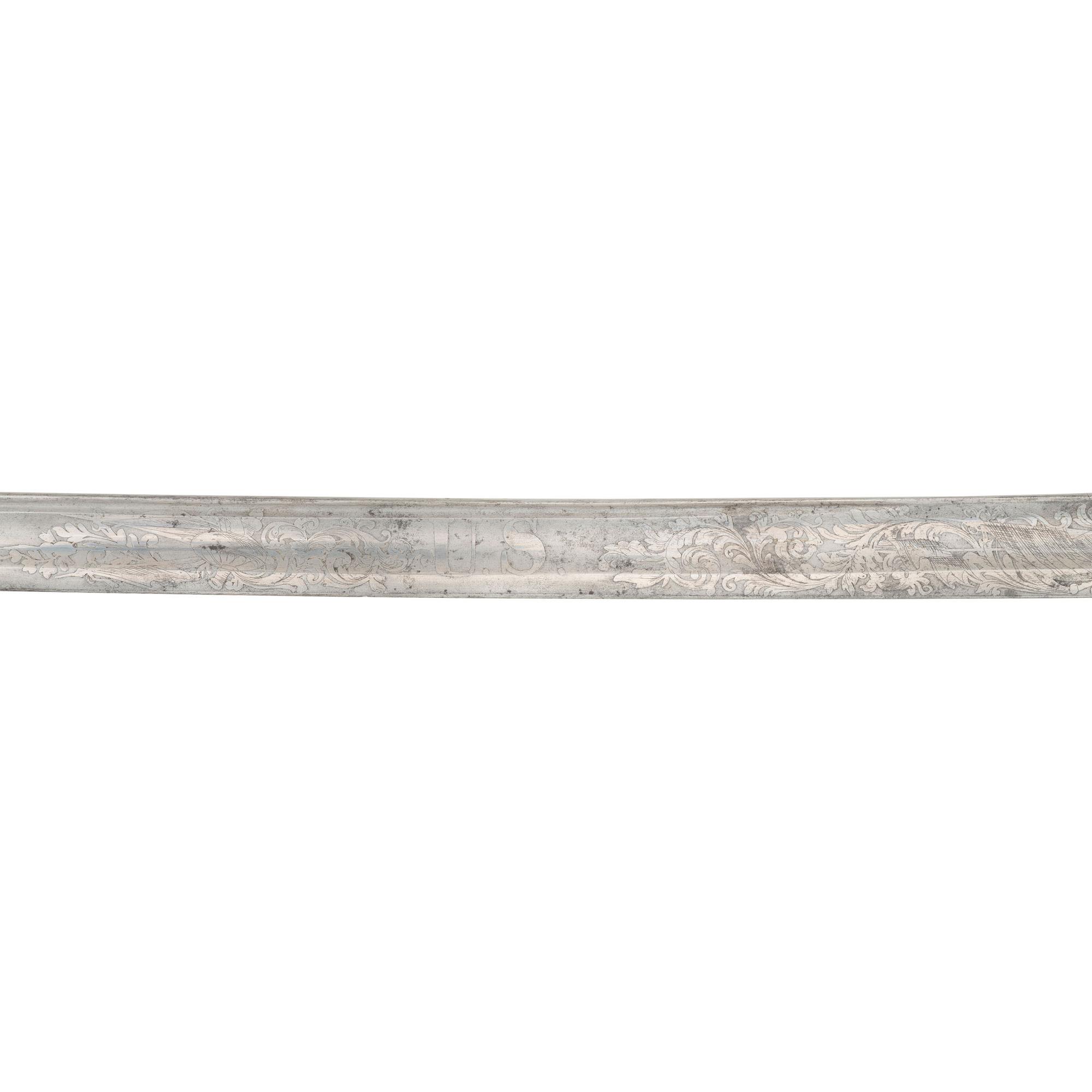 Imported US Model 1850 Foot Officers Sword Presented to Capt. E.R. Lee 11th CT from the Sharps Rifle Factory - KIA at New Bern with CDV